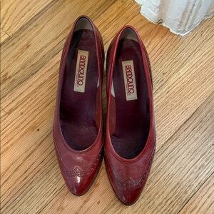 Vintage Bandolino Women's Burgundy Leather Heels 7.5N